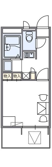 レオパレス西神(1K/1階)の間取り写真