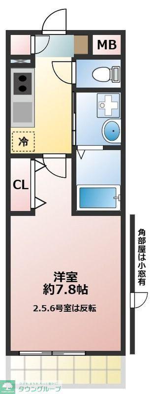 グラーノ(1K/2階)の間取り写真