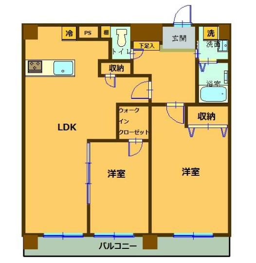DUARES早稲田(2LDK/5階)の間取り写真