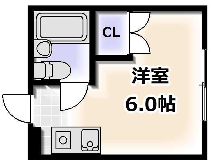 CASA沢ノ町(ワンルーム/1階)の間取り写真