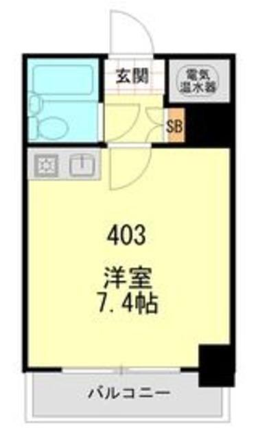 中銀第2新橋マンシオン(ワンルーム/4階)の間取り写真