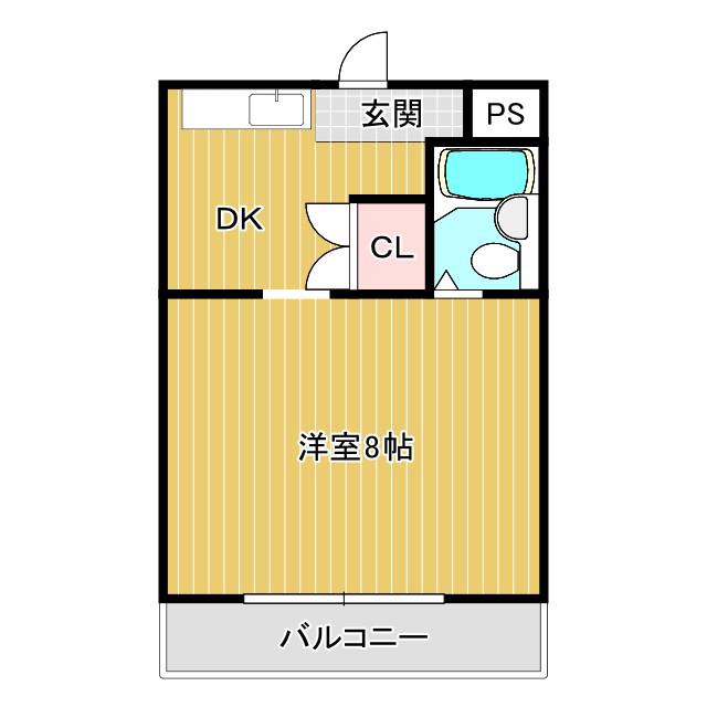 ルーチェ大住(1K/3階)の間取り写真