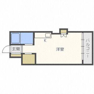 SAY45(ワンルーム/1階)の間取り写真