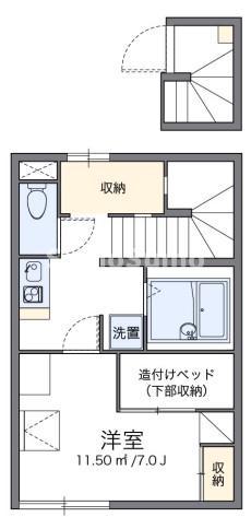 レオパレスクレスト御影(1K/2階)の間取り写真