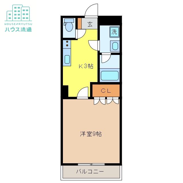 アンビションII(1K/1階)の間取り写真