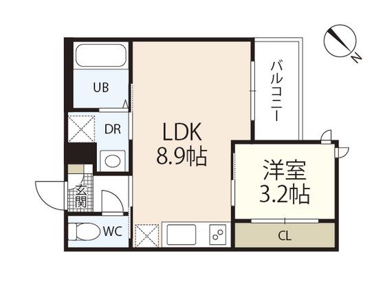 REGALEST大町駅前(1LDK/1階)の間取り写真