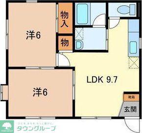 クレールメゾン(2LDK/1階)の間取り写真