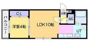 セトル豊平34(1LDK/3階)の間取り写真