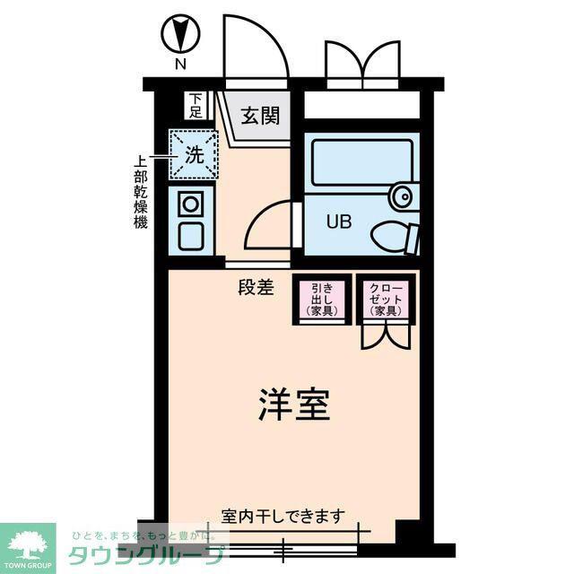 ユーフォリア大口(ワンルーム/2階)の間取り写真