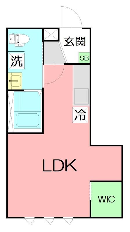サザンクロス東海大学(ワンルーム/2階)の間取り写真