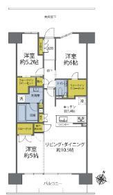 プレミスト志村三丁目(3LDK/11階)の間取り写真
