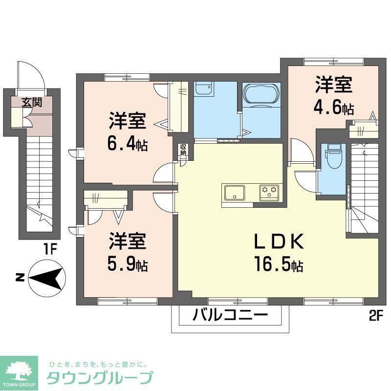 グラーティア(3LDK/2階)の間取り写真