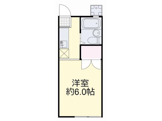STATES MINAMI III番館B(1K/2階)の間取り写真