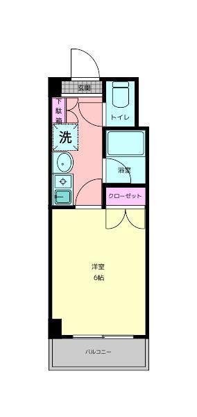 三敬ビル(1K/3階)の間取り写真