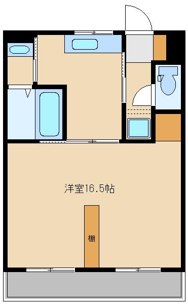 フェリス宮前平Ⅱ(1DK/1階)の間取り写真