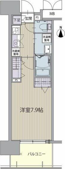 パルティール金山アネックス(1K/9階)の間取り写真