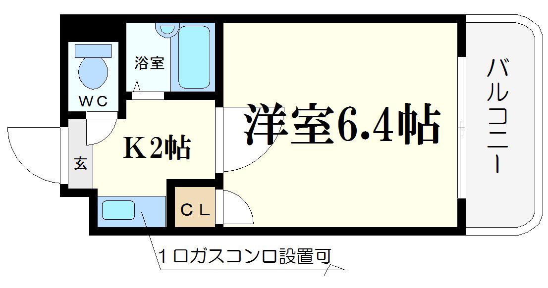 ラフォレスタ(1K/2階)の間取り写真