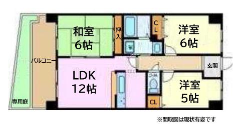 グレーシィ須磨アルテピア1番街(3LDK/3階)の間取り写真