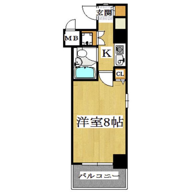 OHD今池(1K/3階)の間取り写真