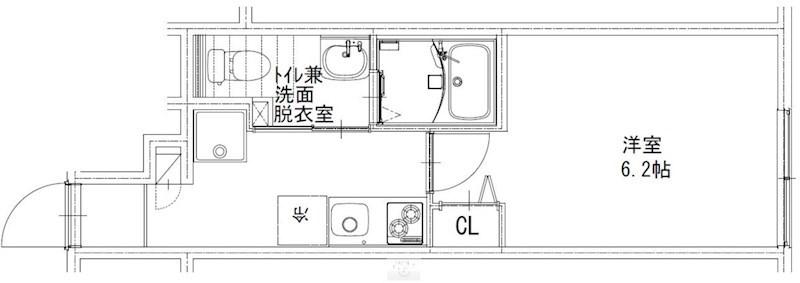 ソルナクレイシア西荻窪II(1K/1階)の間取り写真