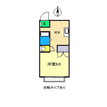 白竜マンション(ワンルーム/3階)の間取り写真