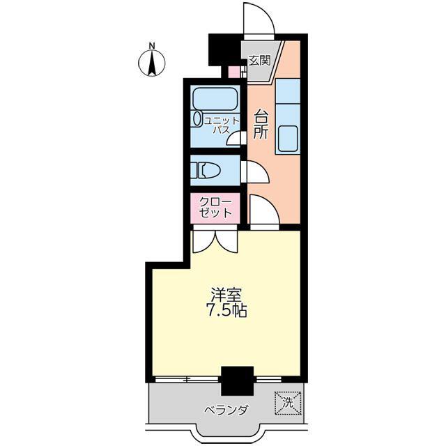 キャステール北綾瀬(1K/5階)の間取り写真