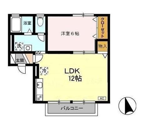 セジュールエイト A(1LDK/1階)の間取り写真