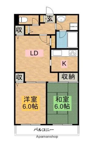 トークストリートアソガワ(2LDK/2階)の間取り写真
