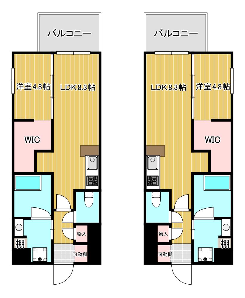 サンロージュ荒田(1LDK/6階)の間取り写真