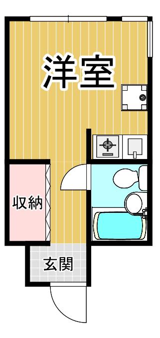 フラッツ塚口(ワンルーム/2階)の間取り写真