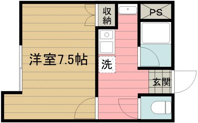 LA-BELLEVIEI(1K/1階)の間取り写真