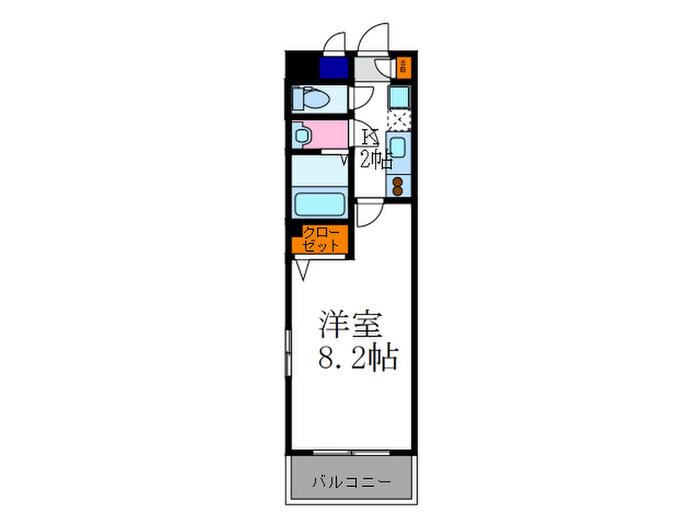 サンパティオ北白川(1K/2階)の間取り写真