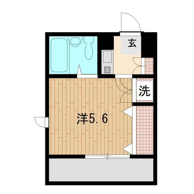 ベルトピア南浦和III(1K/2階)の間取り写真