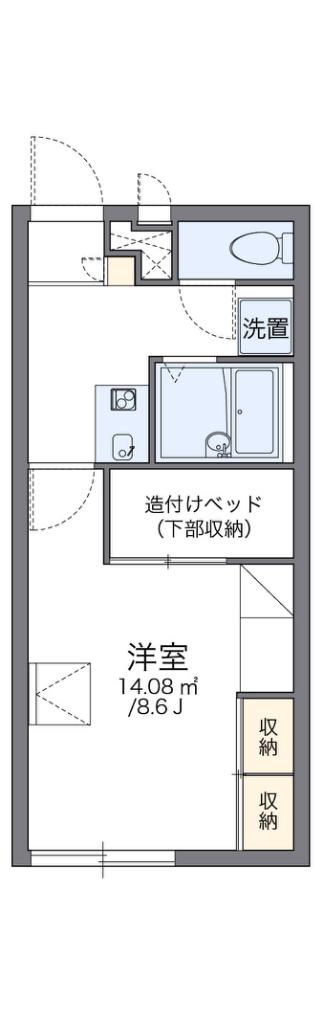 レオパレスコンフォート(1K/1階)の間取り写真