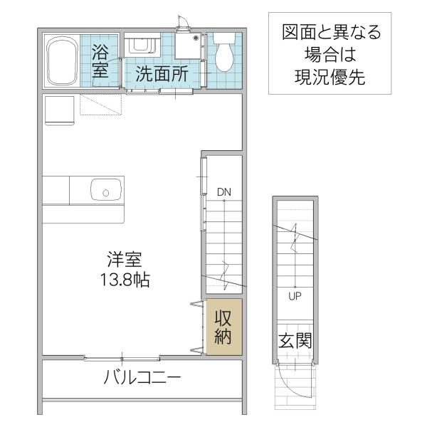 茨城町小堤アパート(ワンルーム/2階)の間取り写真