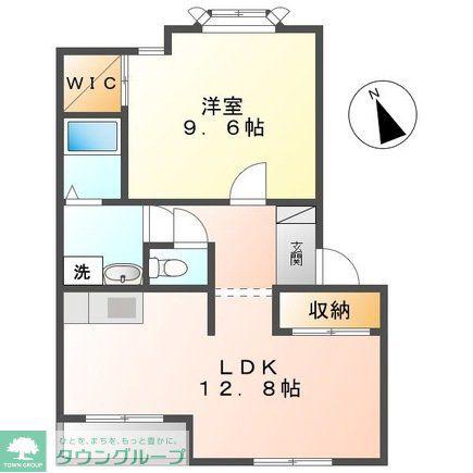 ブリリアント・ハイム(1LDK/2階)の間取り写真