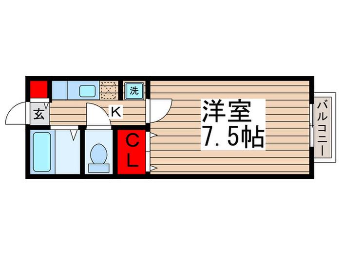 コーポYAMAZAKI(1K/1階)の間取り写真
