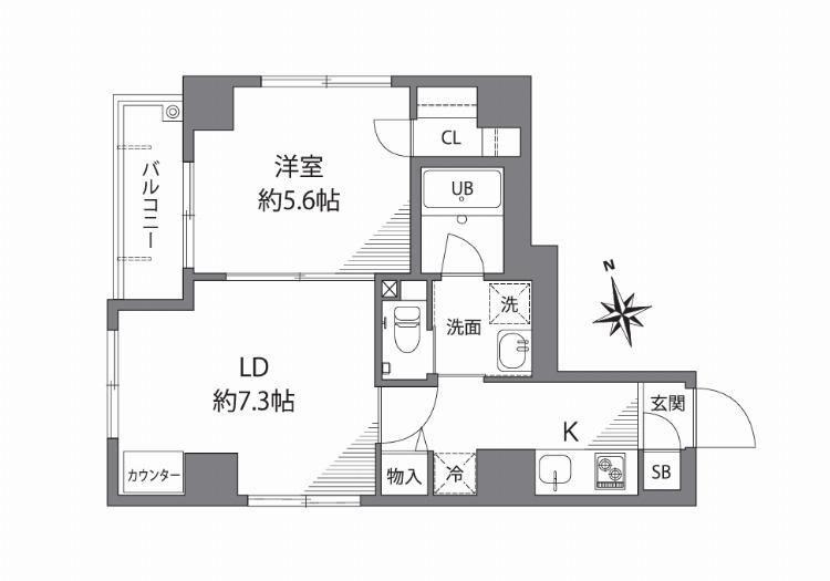 アセンション アイディ 浅草(1DK/8階)の間取り写真