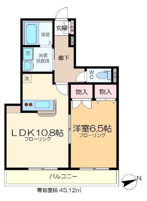 XENO(1LDK/1階)の間取り写真
