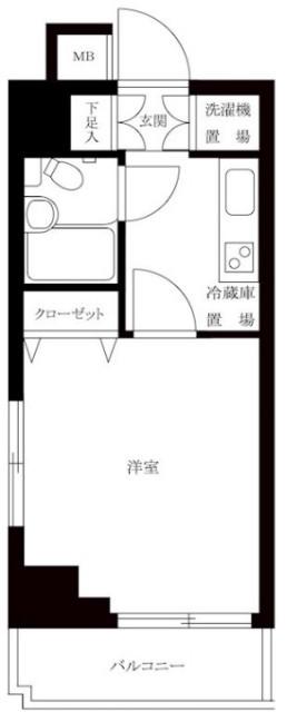 ルーブル大森II(1K/7階)の間取り写真