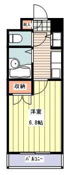 サンハイム高井戸II(1K/1階)の間取り写真