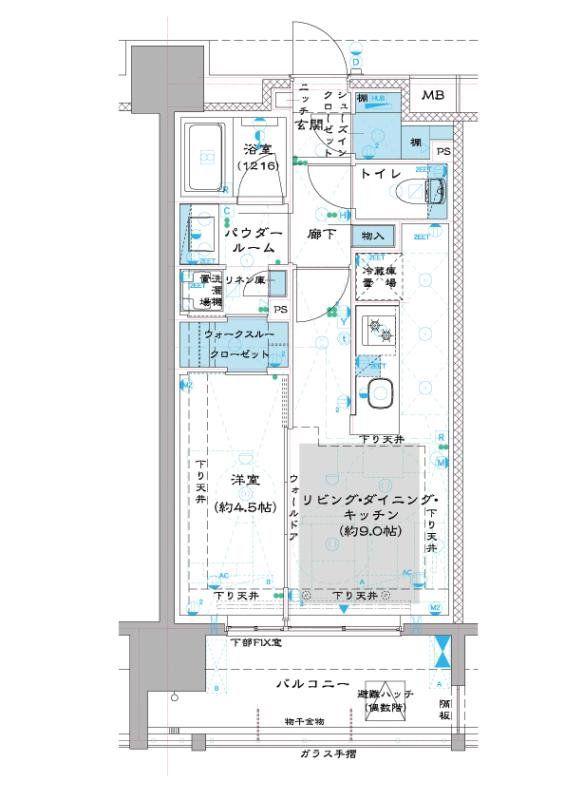 オーパスレジデンス中板橋(1LDK/6階)の間取り写真