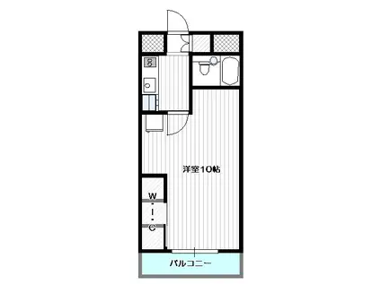 エグゼクティブ上杉(1K/7階)の間取り写真