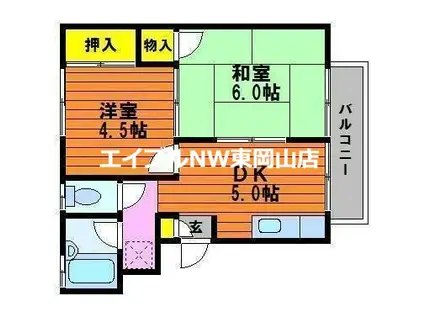 SKメゾン(2DK/1階)の間取り写真