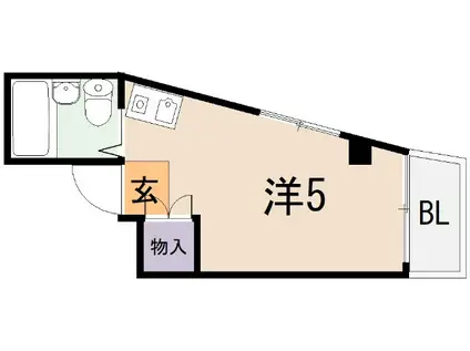 アールエス菱屋西(ワンルーム/3階)の間取り写真