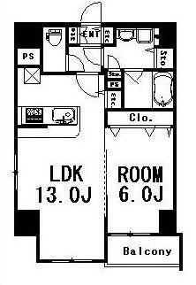 マンションミラージュエヴァン(1LDK/2階)の間取り写真