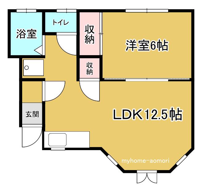 五番館D(1LDK/1階)の間取り写真