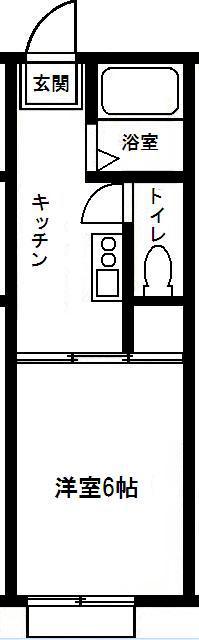カレッジハイツ千城(1K/2階)の間取り写真