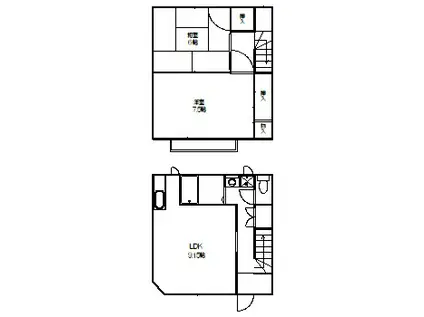 アーバンシティ多賀城3番館(2LDK/1階)の間取り写真