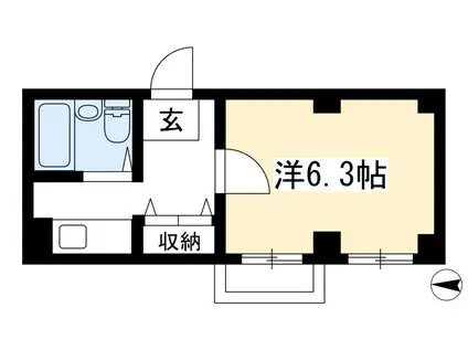 上賀茂松柏(1K/4階)の間取り写真